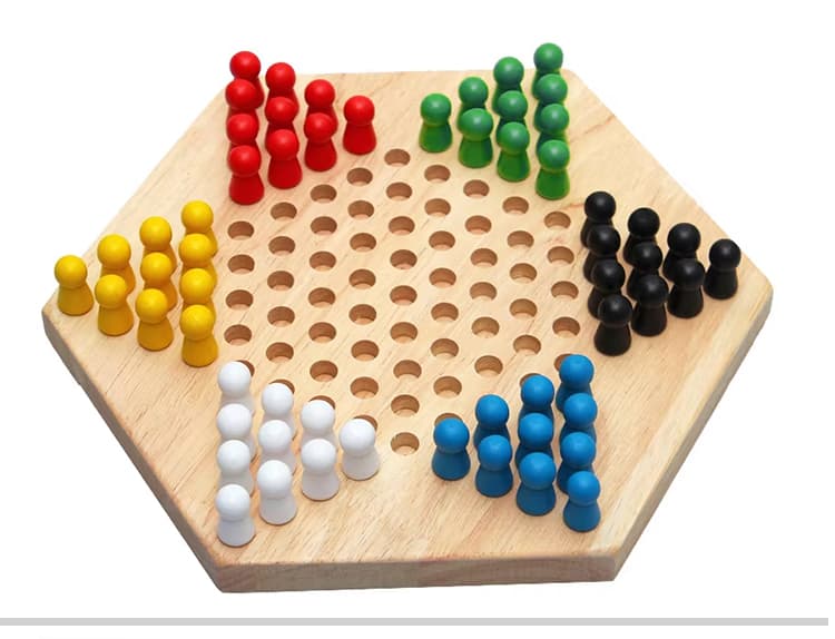 Rubber Wood Chinese Checker
