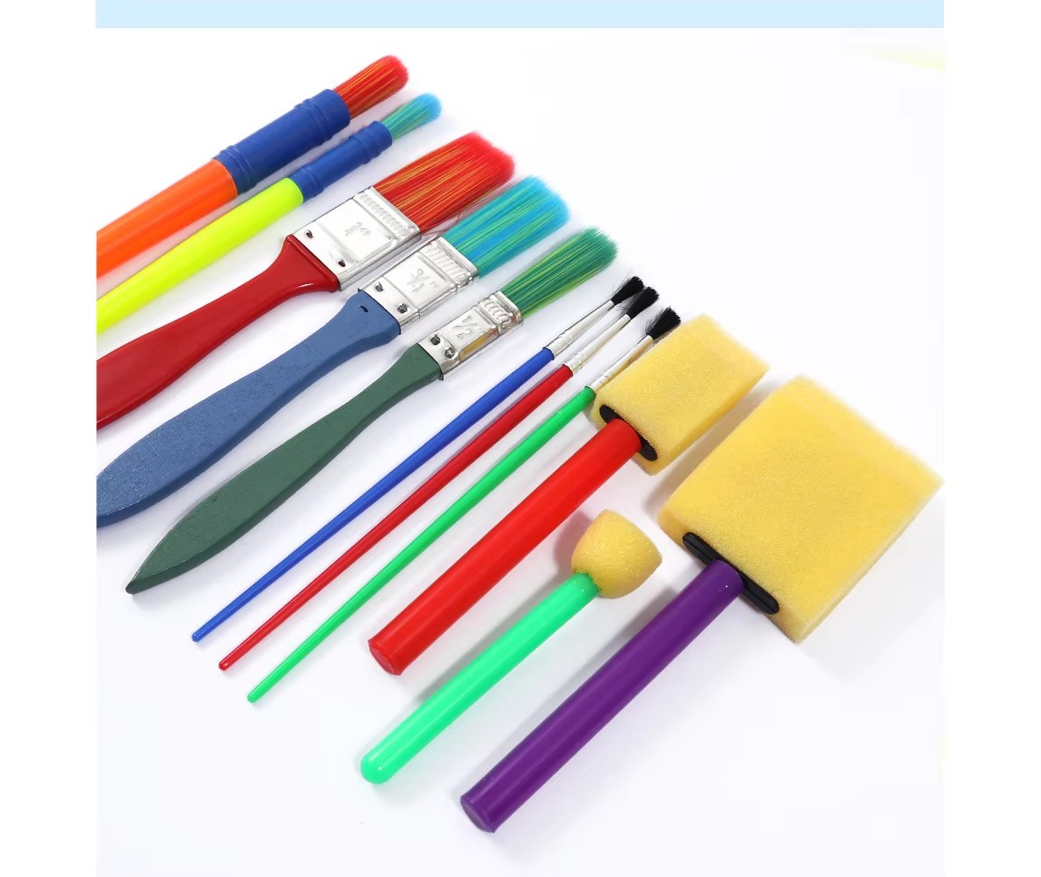 plastic artist brush set