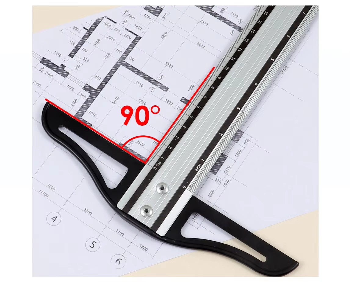 T shaped ruler for measuring