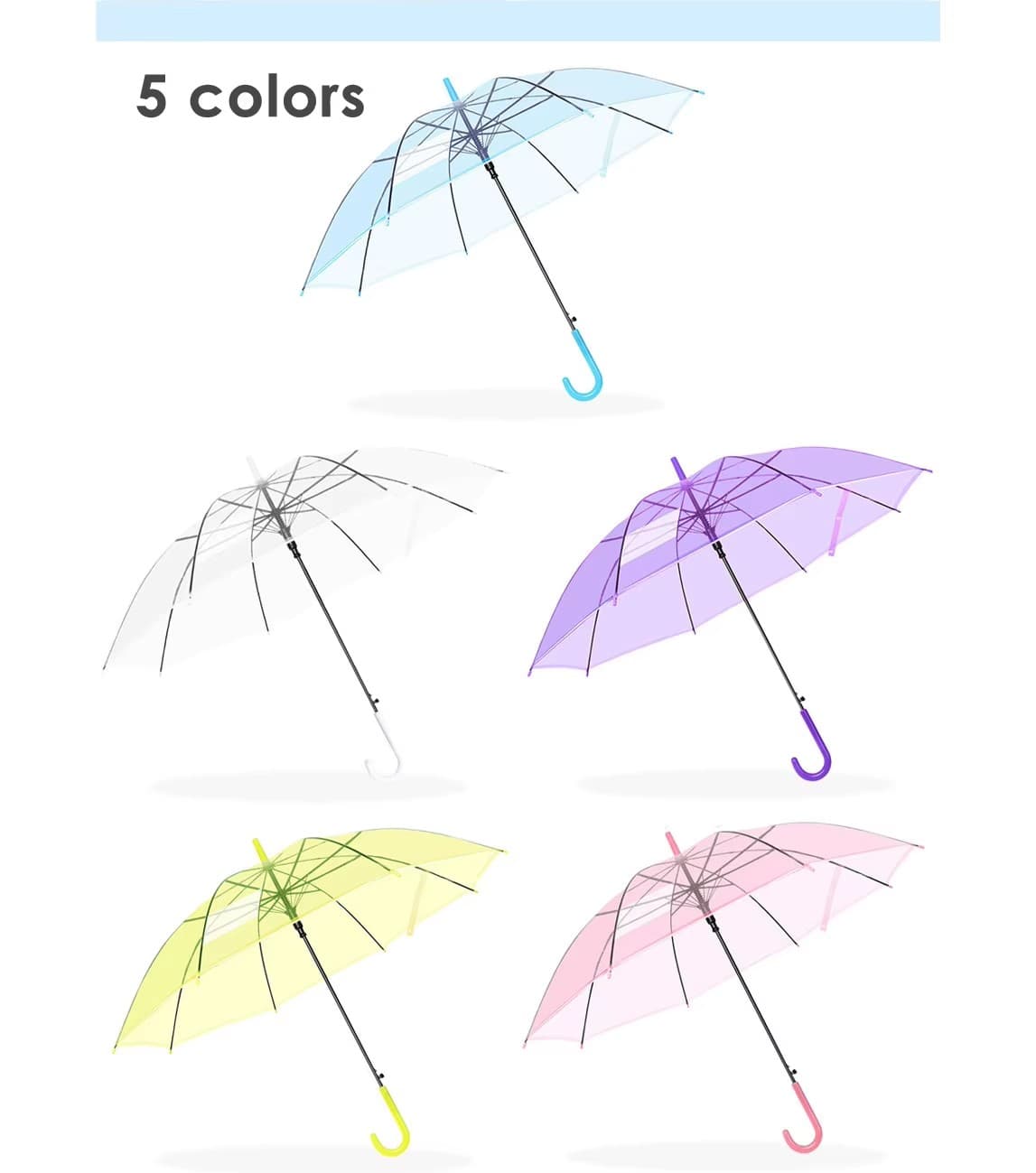 Transparent Colorful Clear Umbrella