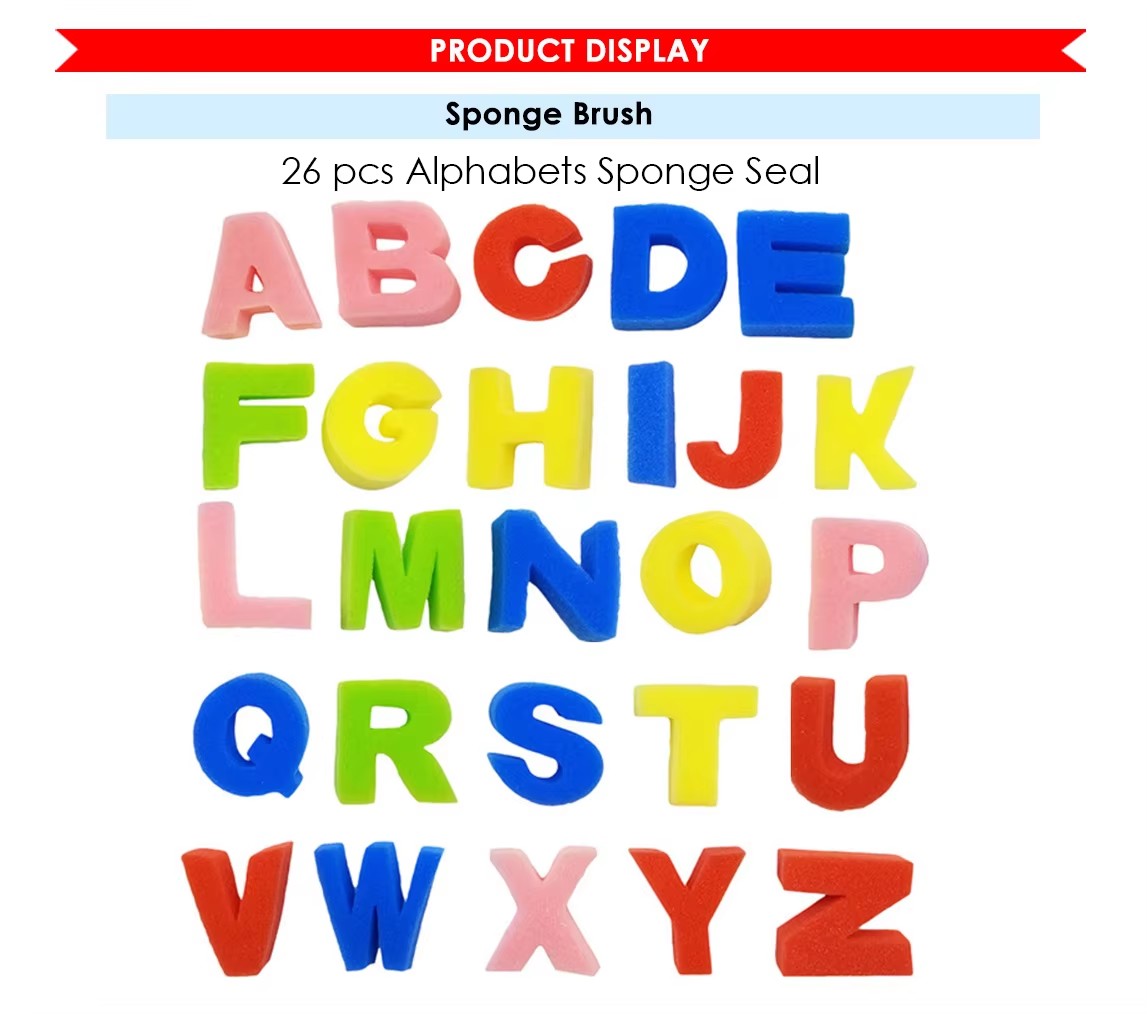 26 pcs Alphabets Sponge Seal