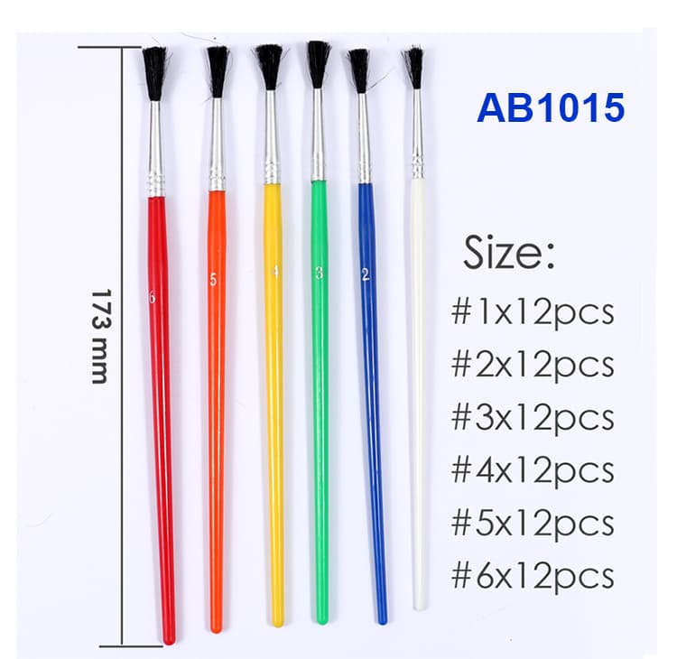 Colored Wooden Artist Brush