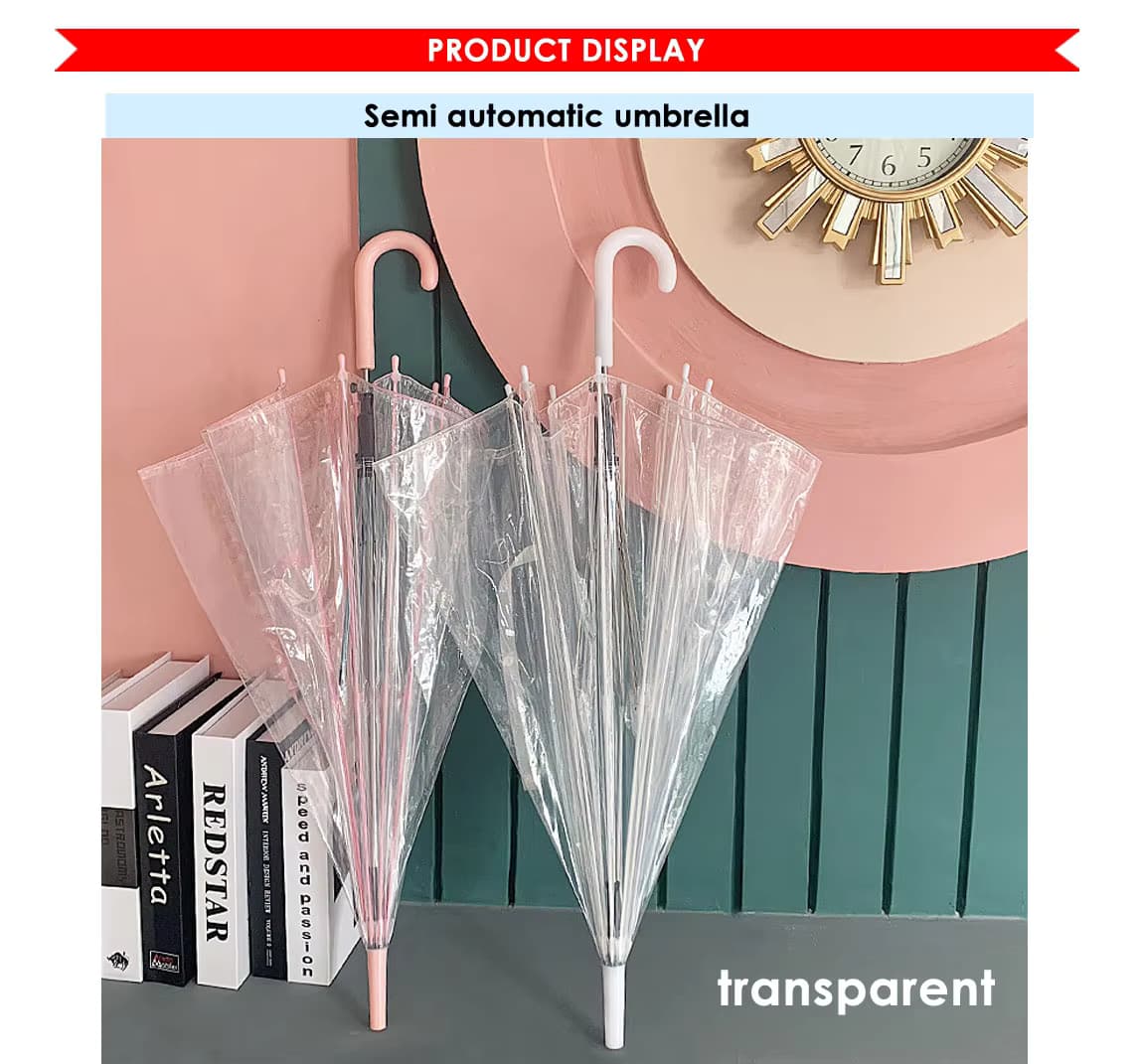 colorful clear umbrella