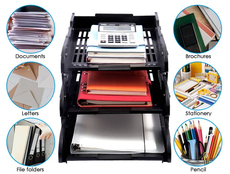 2 layers office tray