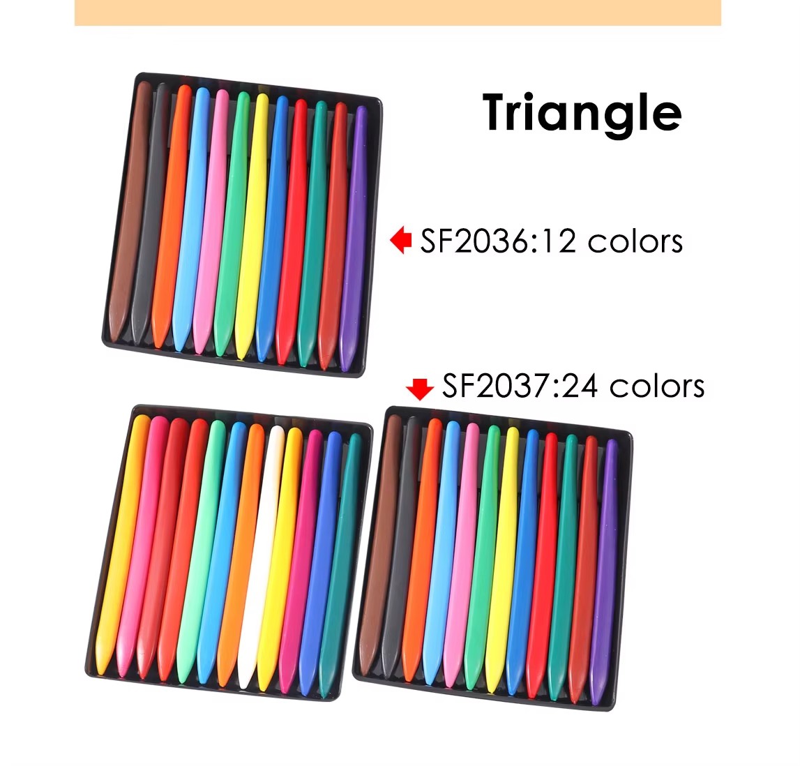 24 colors plastic crayon