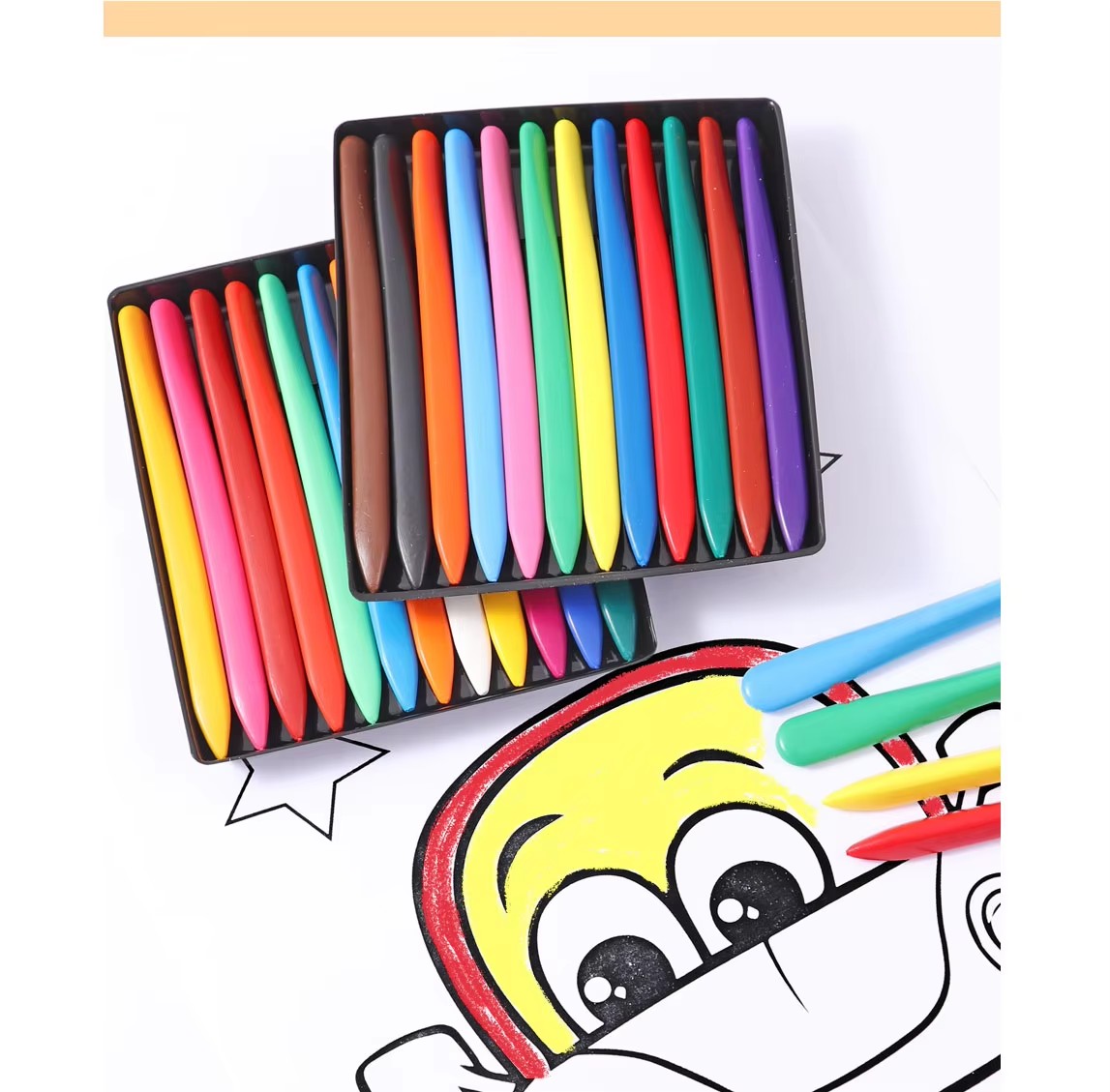 No Dirty Hands Plastic crayon for Kids