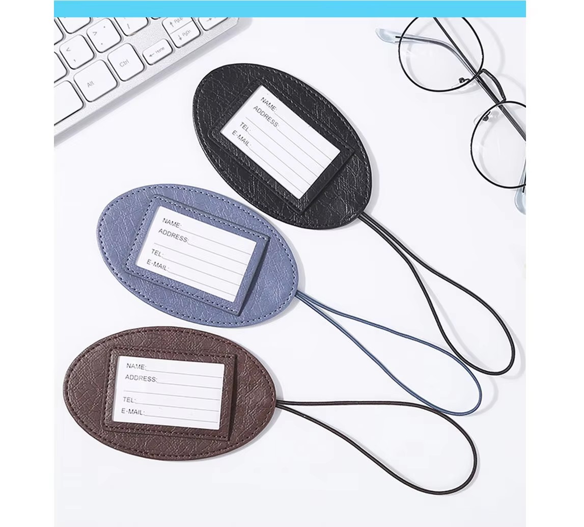 Round Pu Leather Tag
