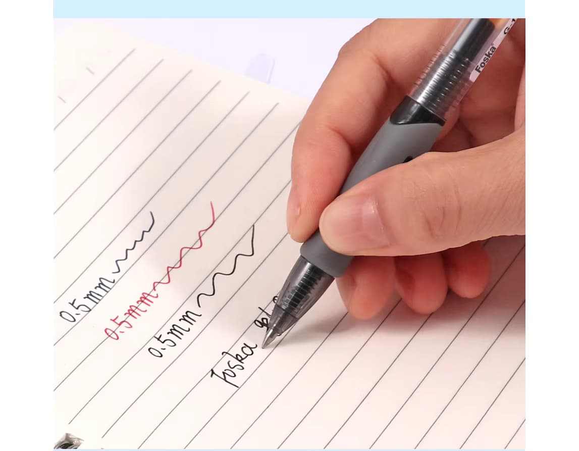 With smooth - flowing ink