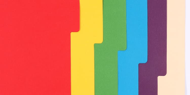 paper file index for office