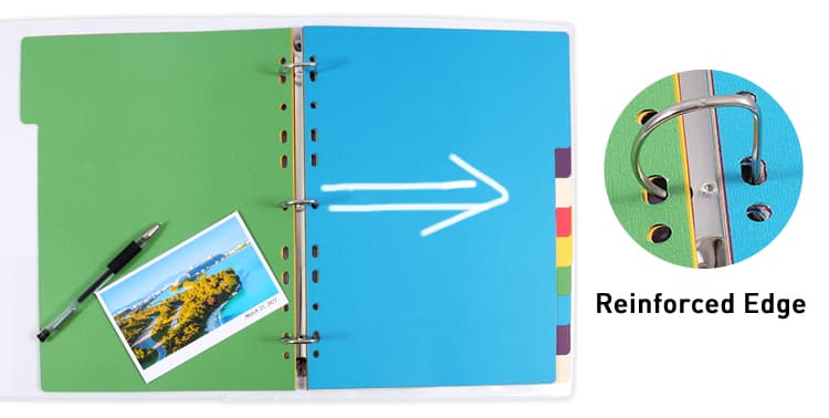 11 holes paper file index