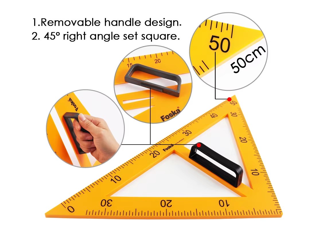 Plastic Angle Measuring Ruler