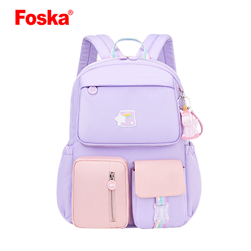 Waterproof Pink Purple School Bag