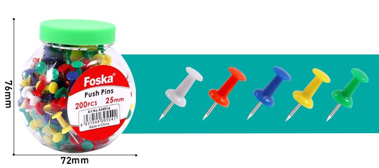 PET drum push pins
