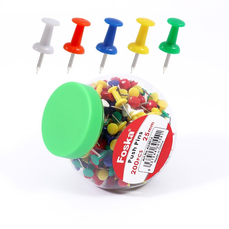 assorted color push pins