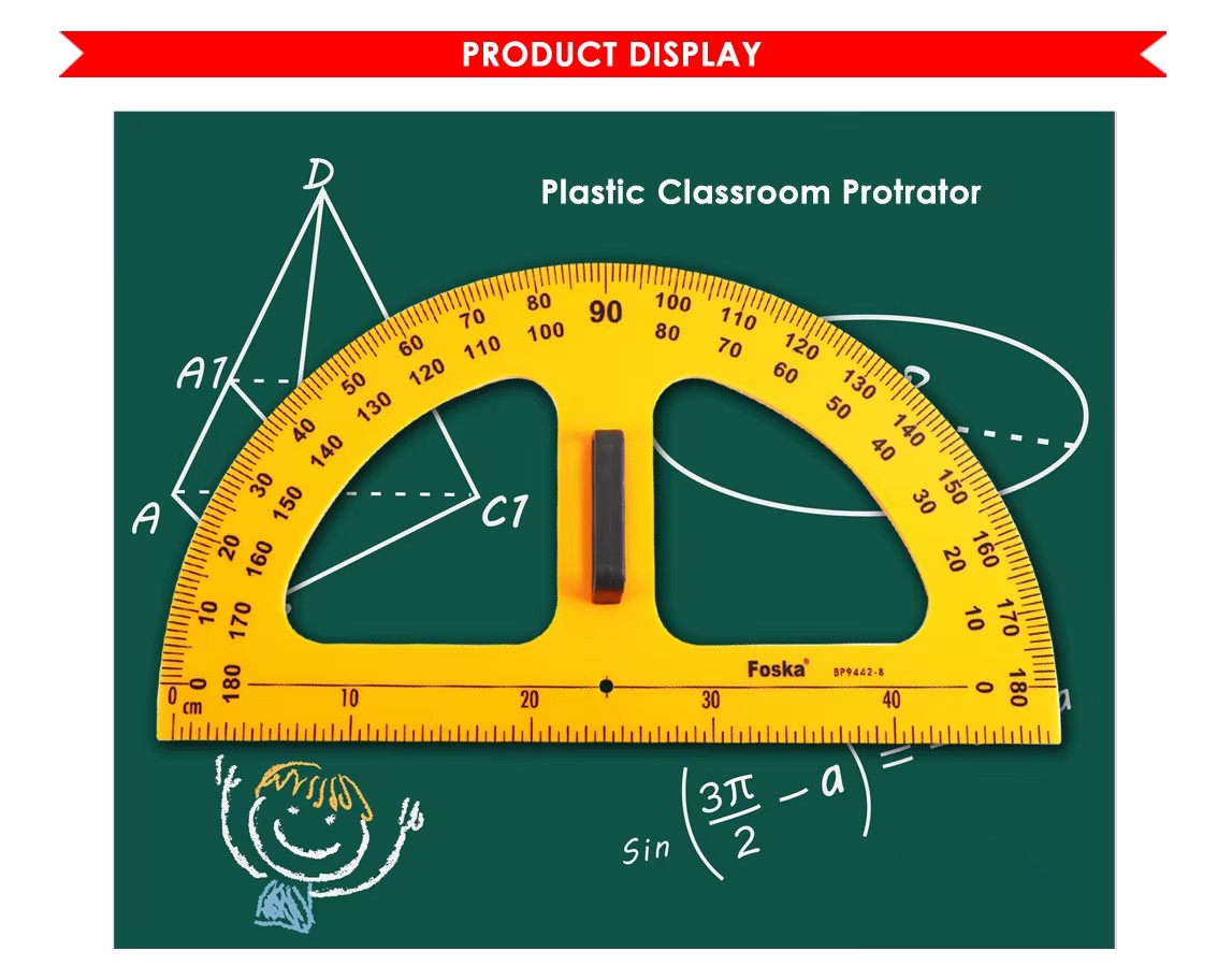 Plastic Protractor for Teaching
