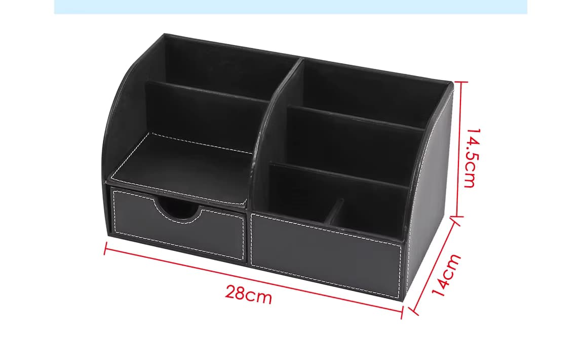 PVC Leather Desktop Organizer 