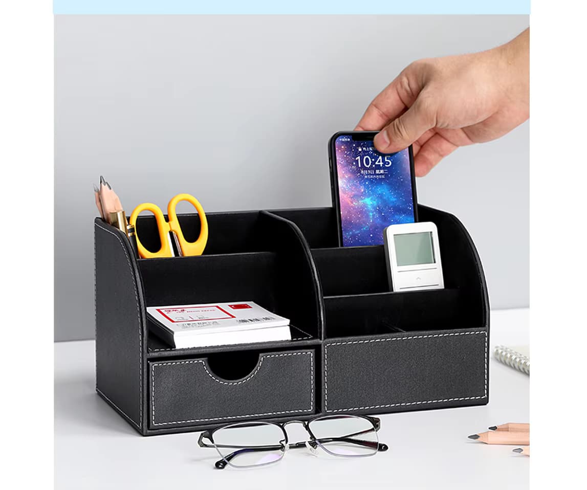 Storage Compartments Desk Organizer