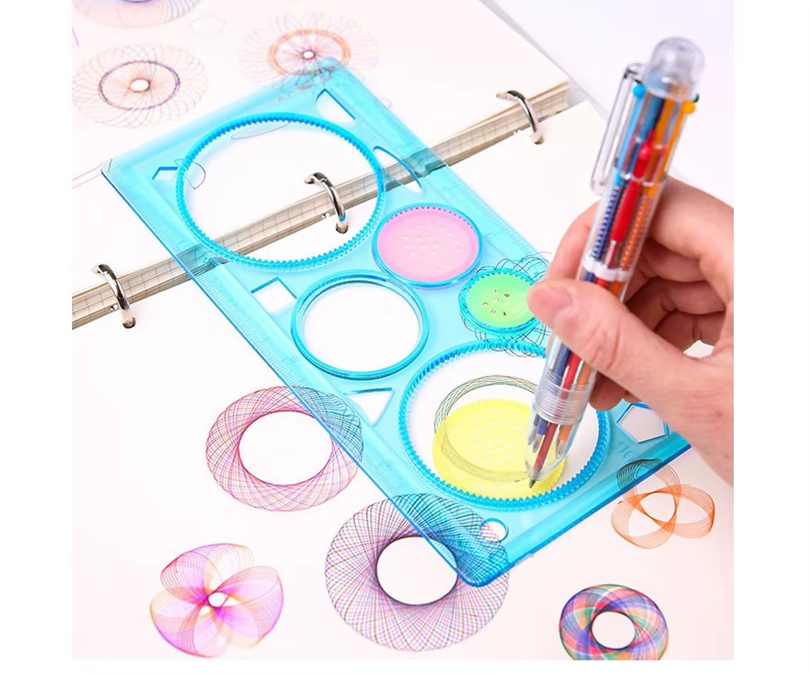 Puzzle Spirograph Children Drawing Plastic Ruler