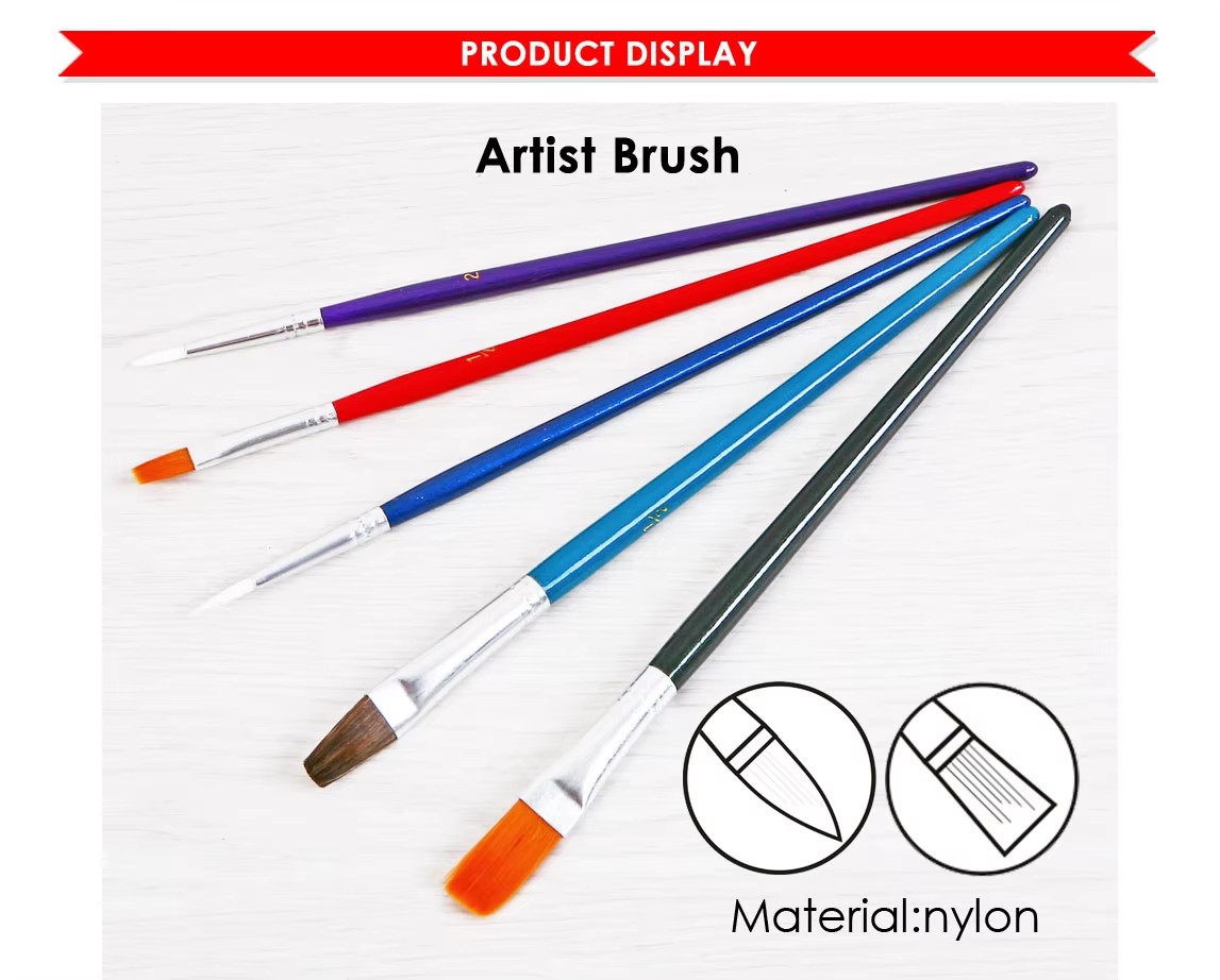 wooden handle artist brush