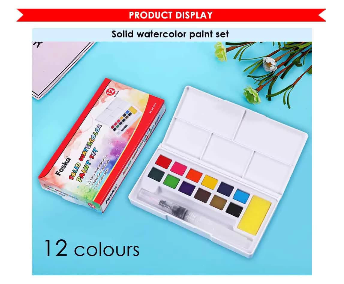 Foska Solid Watercolor Paint Set