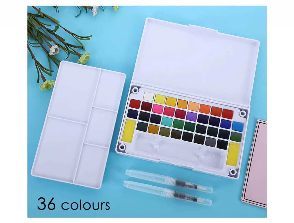 36 colors Solid watercolor paint set