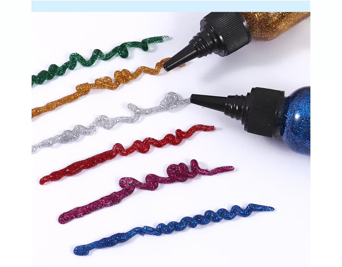Assorted Colors Glitter Glue