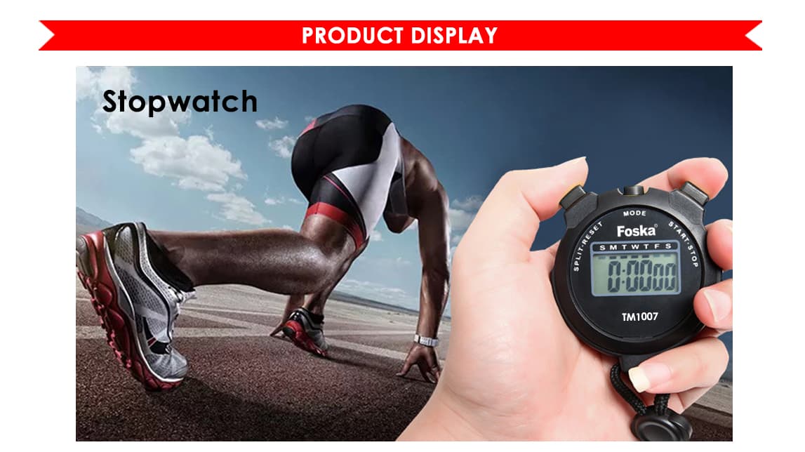 Water Resist Black Stopwatch