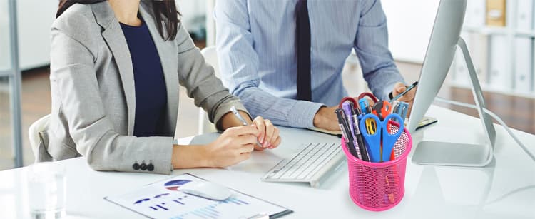 metal material pen cup for school
