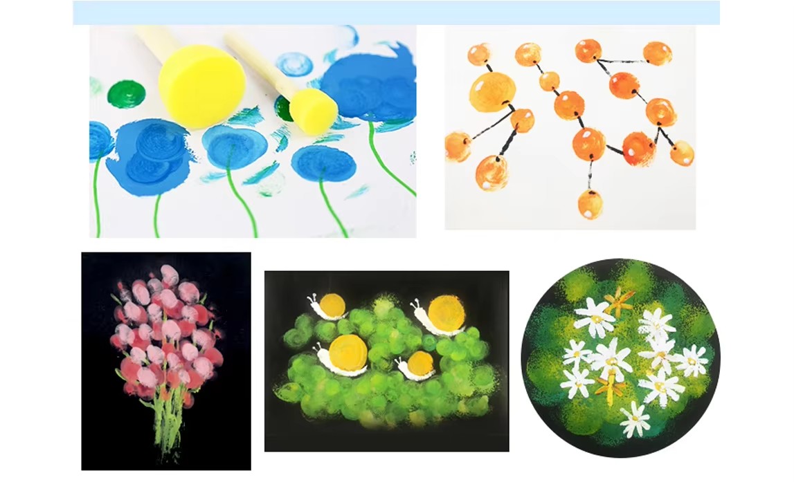 sponge brush set for kids
