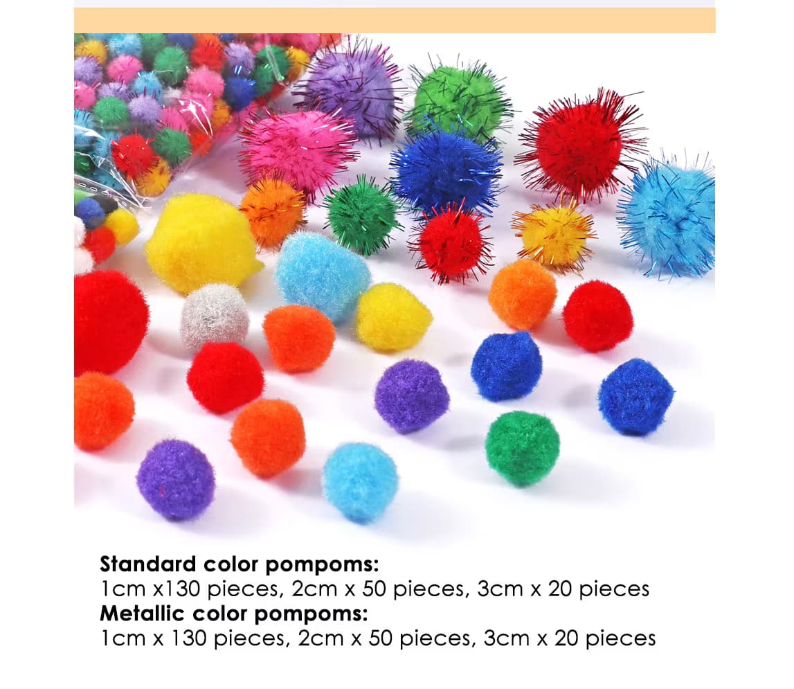 Colorful fur balls