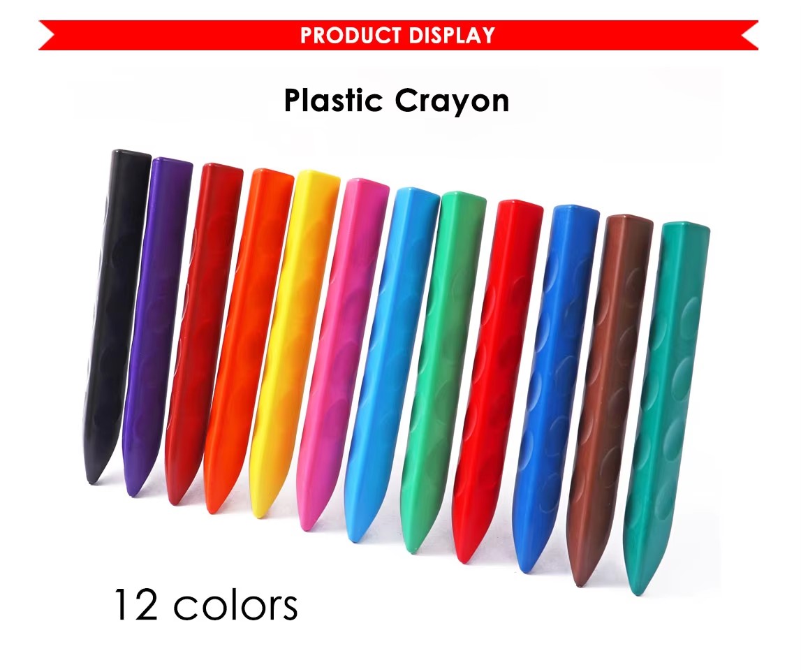 12pcs plastic crayon