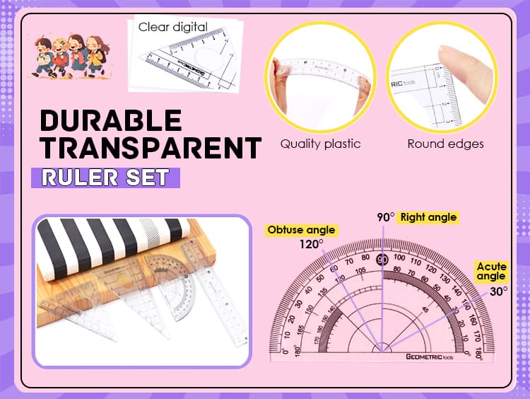 Straightedge Triangle Ruler Set