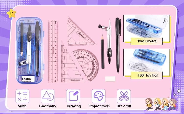 Compass Geometry Math Set