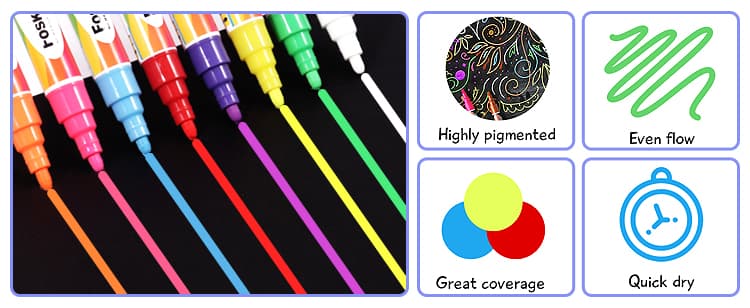 8 EYE-CATCHING COLORS Liquid Chalk Marker