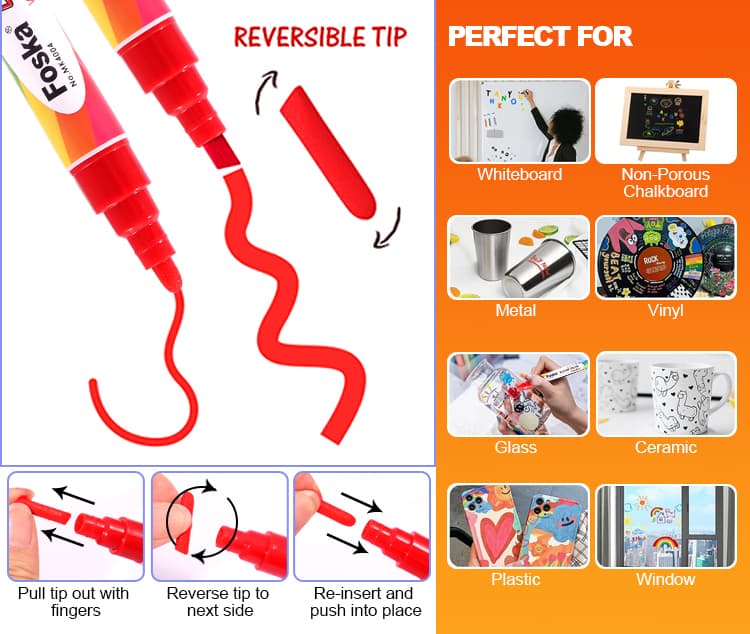 BULLET & CHISEL TIP  Chalk Marker