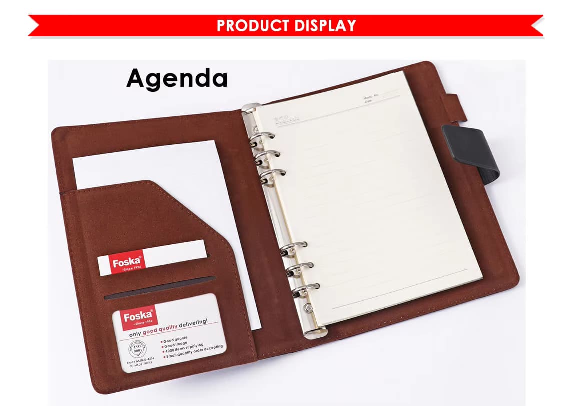 PU Leather Agenda Notebook