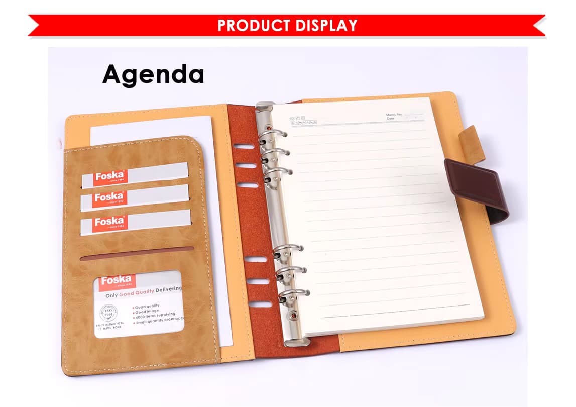 PU Leather Agenda Notebook