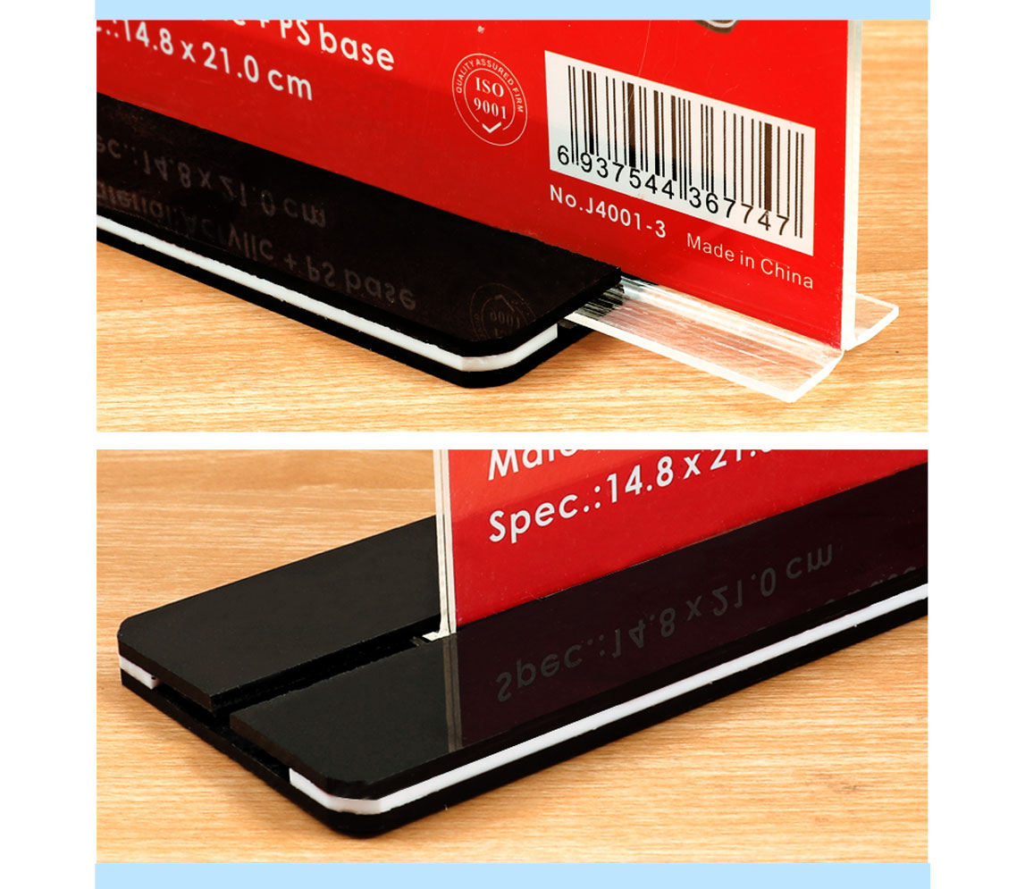 Insert label Acrylic sign holder Insert label Acrylic sign holder