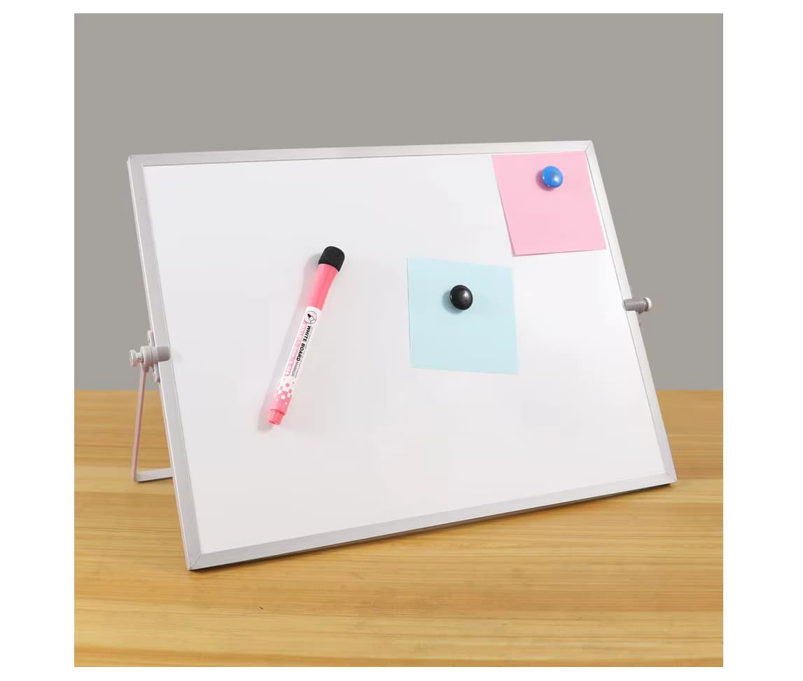 Desktop magnetic whiteboard