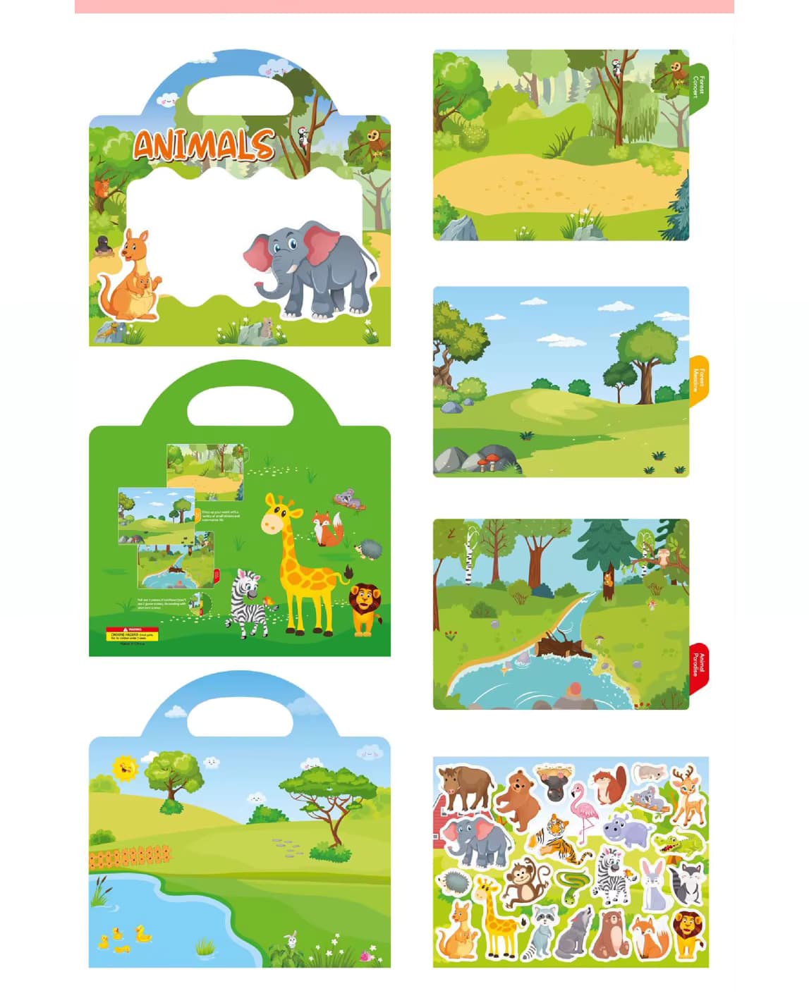 Cartoon Sticker Books for Kids