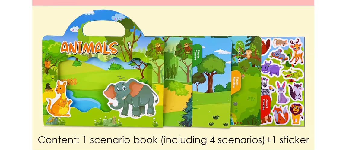 Cartoon Sticker Books for Education