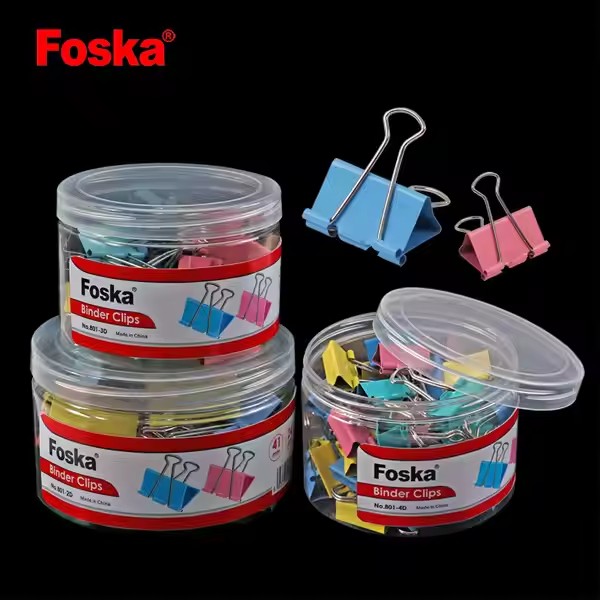 colorful binder clips