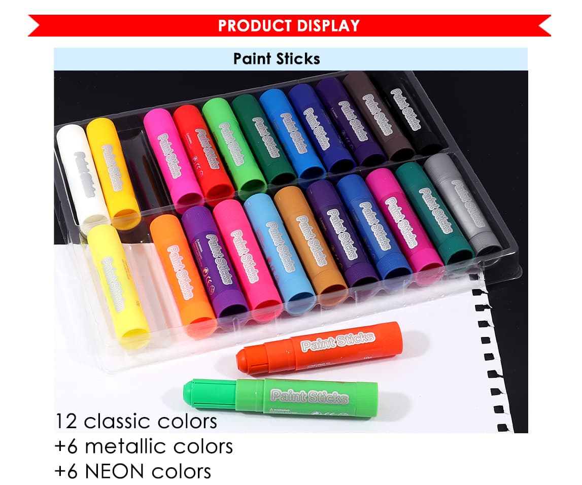 Colorful paint sticks