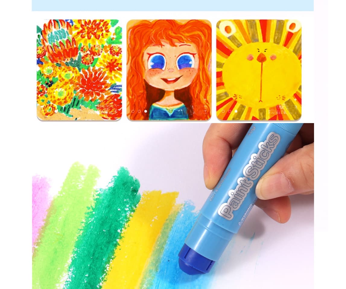 6 neon paint sticks 