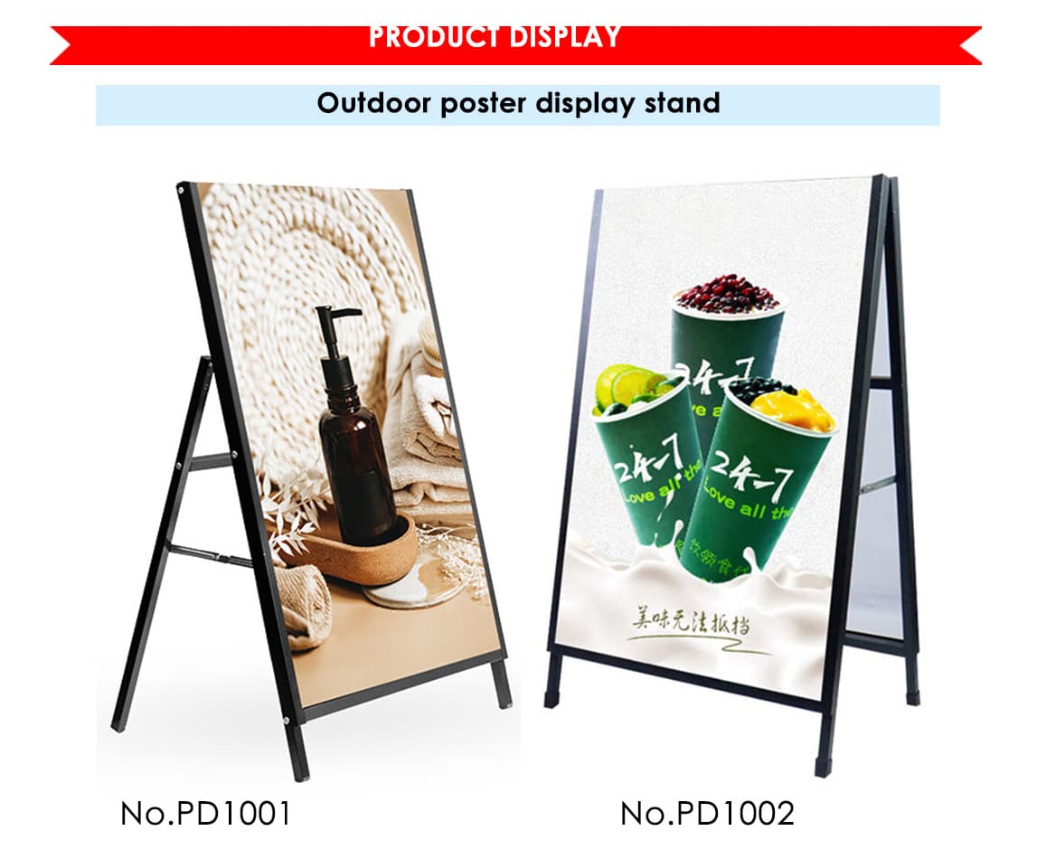 Outdoor poster display stand
