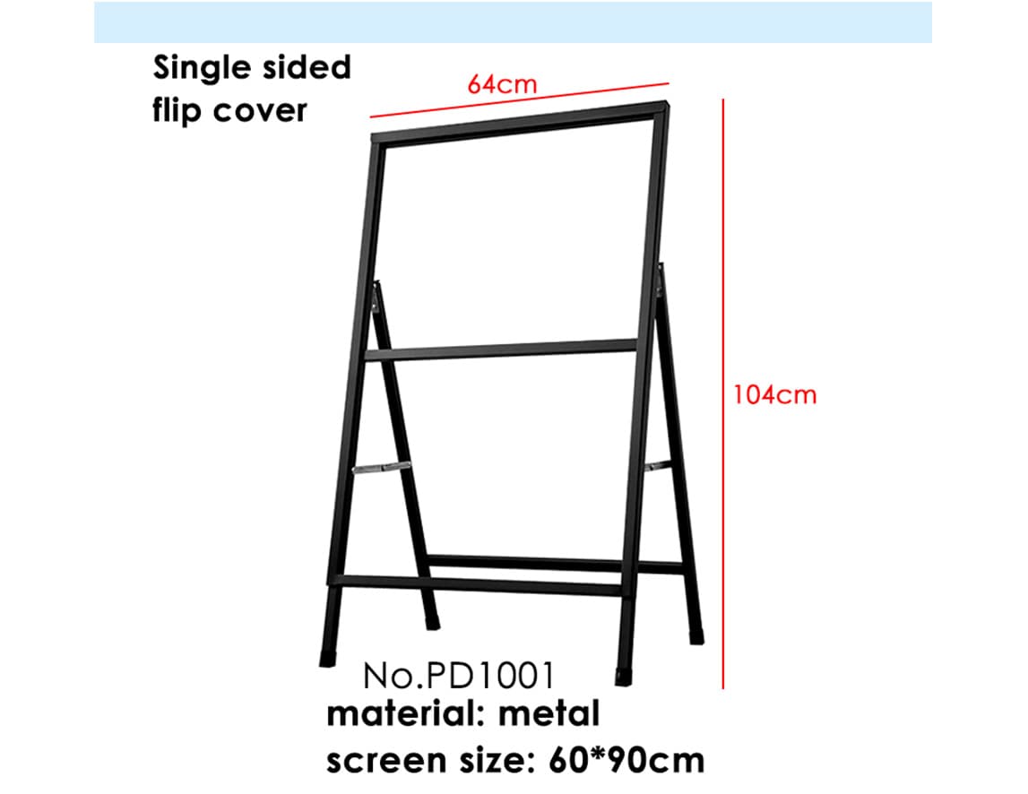 Metal outdoor poster display stand