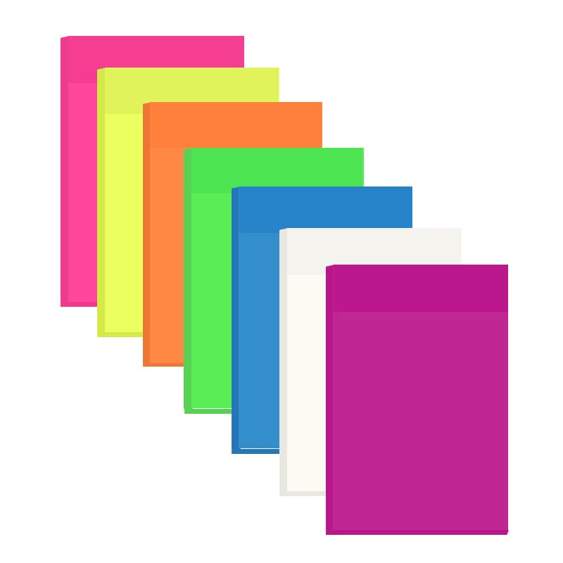Fluorescent Colors Sticky Notes
