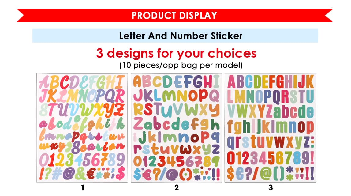Letter And Number Sticker