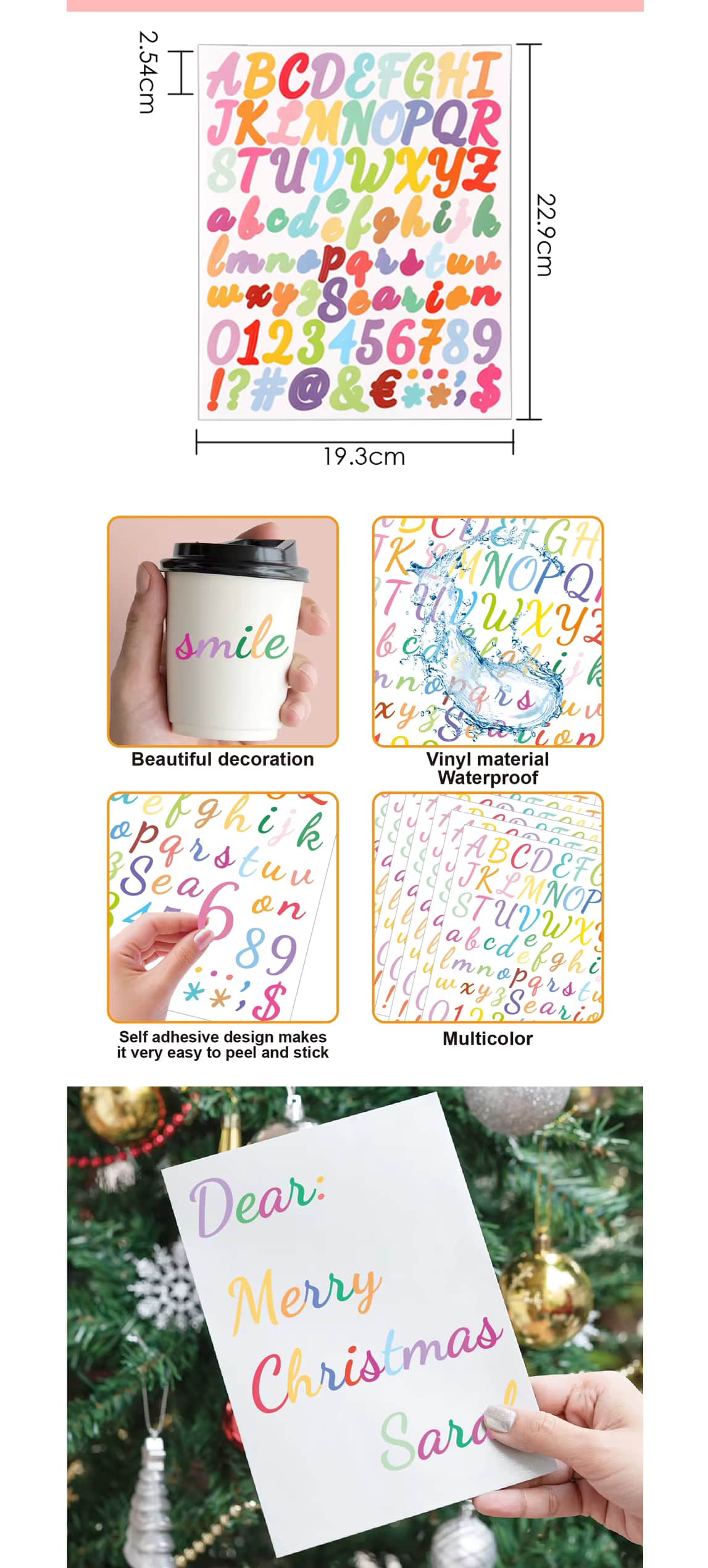 Letter and Number Sticker for DIY