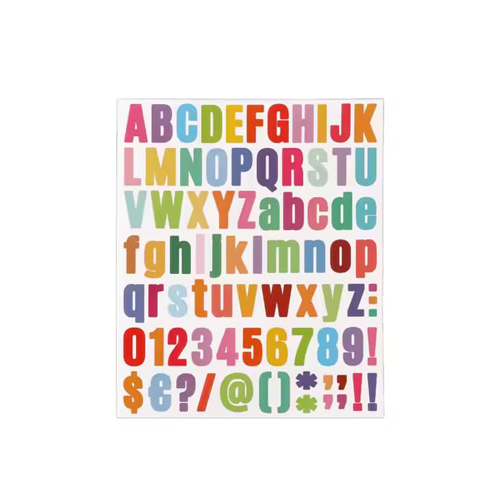 Letter and Number Sticker
